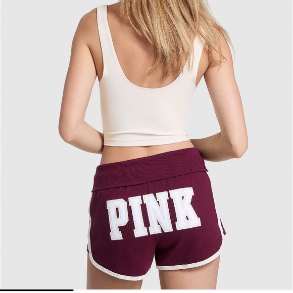 PINK Victoria's Secret Pants - 🔥VS Pink Ivy Terry cotton foldover waist shorts sz XL NWT